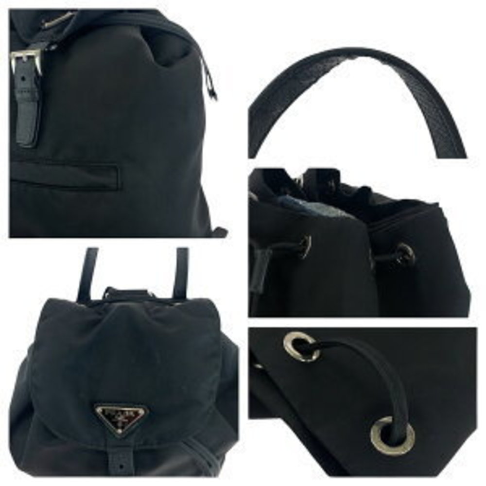 Prada Nylon Triangular Backpack Tessuto Black - image 5